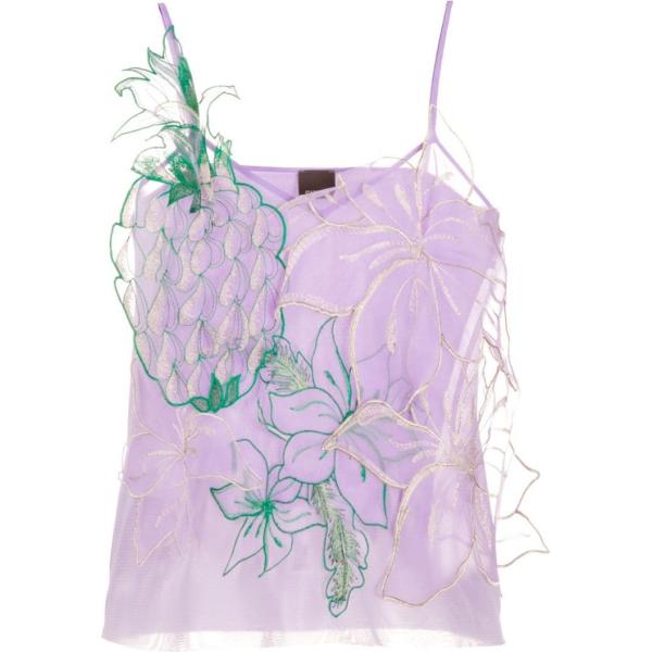 top Pinko violeta de flores