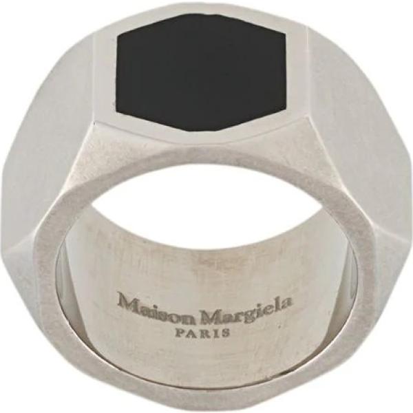 anillos Maison Margiela gris geométrico