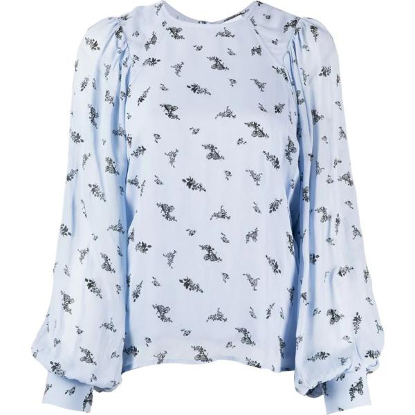 blusas Ganni azul con diseños