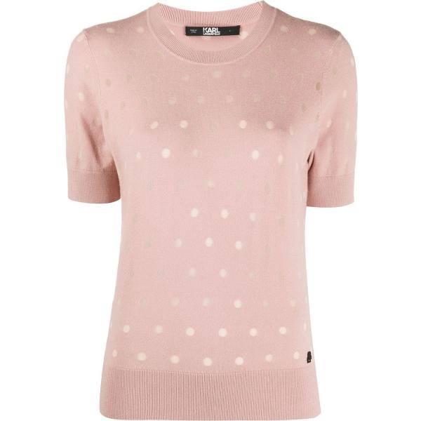 top Karl Lagerfeld rosa de lunares
