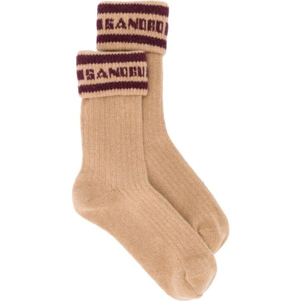 calcetines Sandro Paris marrón con diseños