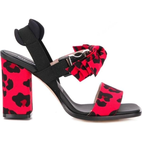 Sandales, sabots, mules et tongs tendance Alberto Gozzi rouge animalier