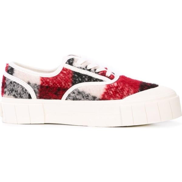 Sneakers Good News rouge à carreaux