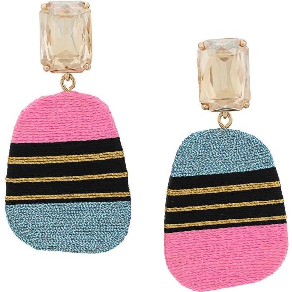boucles doreilles MaryJane Claverol bleu à rayures