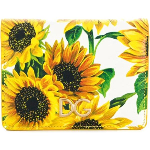 Porte-feuilles et porte-monnaie Dolce & Gabbana blanc à fleurs