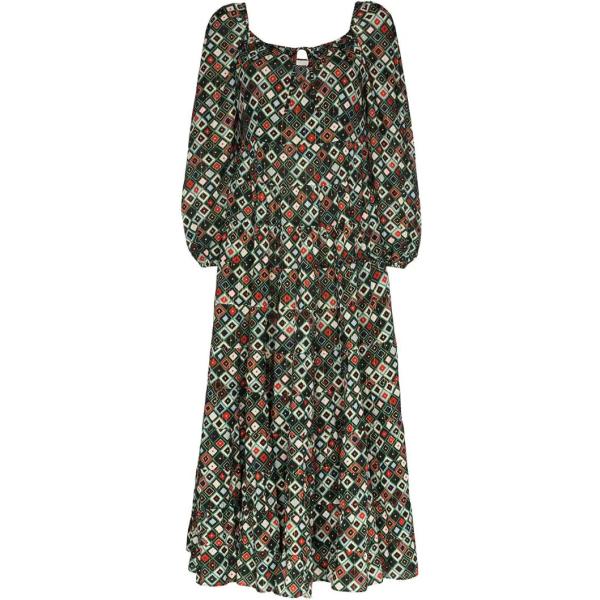 robes longues Rixo vert imprimé