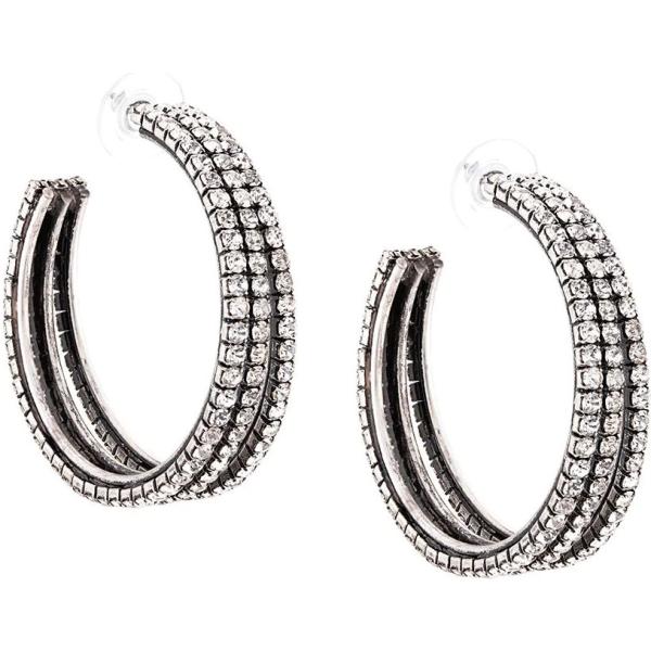 Boucles doreilles Dannijo gris