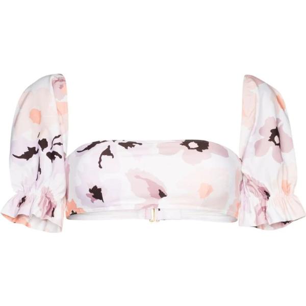 maillot de bain 2 pièces Peony blanc à fleurs