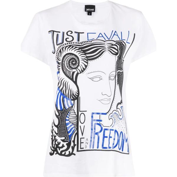 t-shirts Just Cavalli blanc imprimé