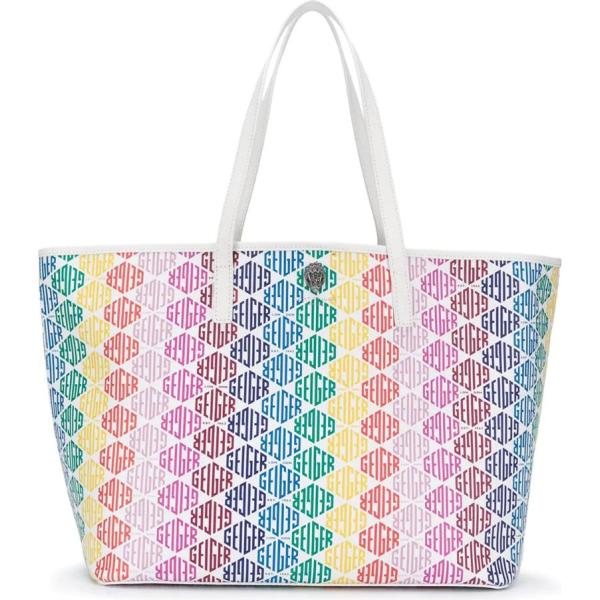 sac cabas Kurt Geiger London blanc imprimé
