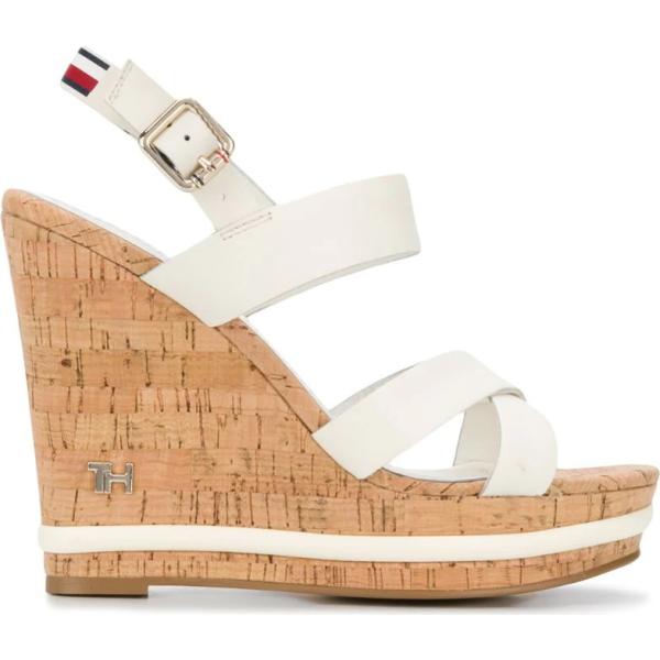sandales Tommy Hilfiger blanc à rayures