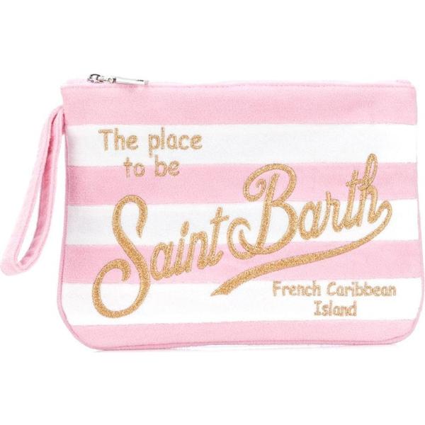 pochette Mc2 Saint Barth rose à rayures