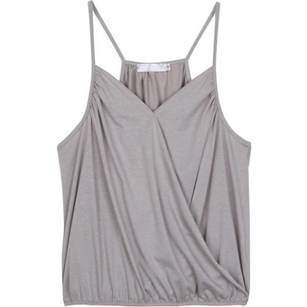 Top con bretelline grigio Lesara