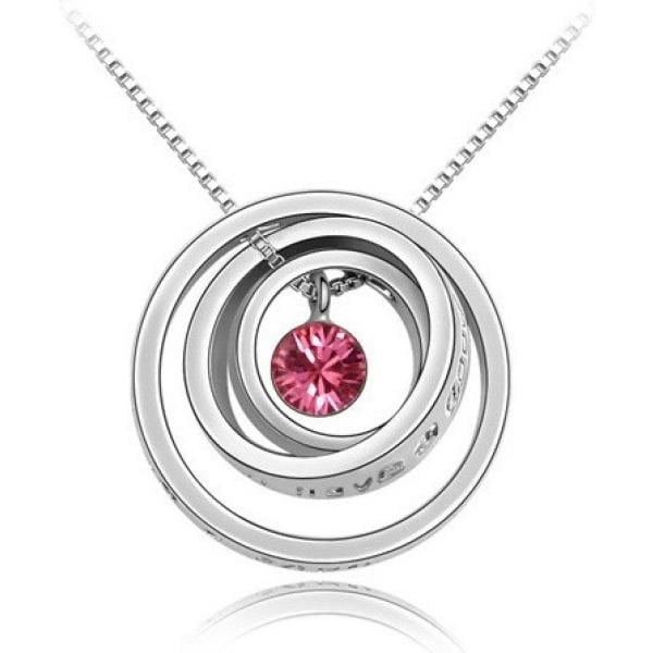 Collana con pietra rosa Lesara