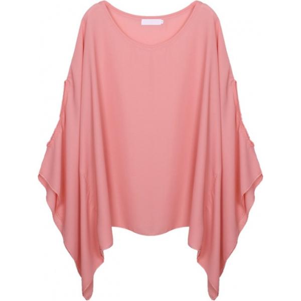 Maglia girocollo rosa Lesara