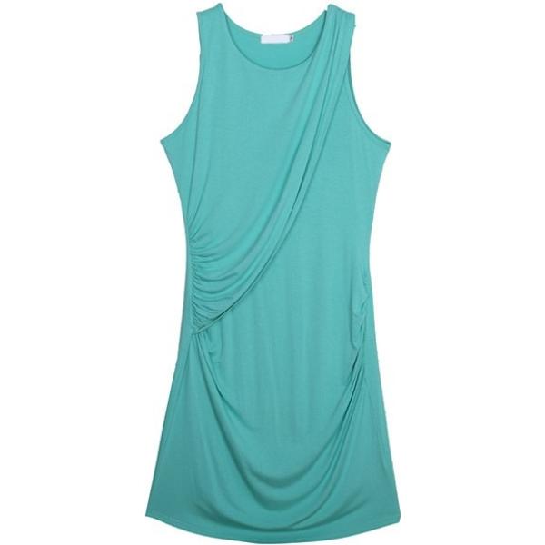 Vestito con drappeggio verde Lesara