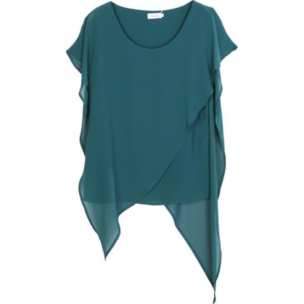 Maglia chiffon verde Lesara