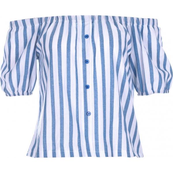 Blusa in cotone con bottoni Lesara