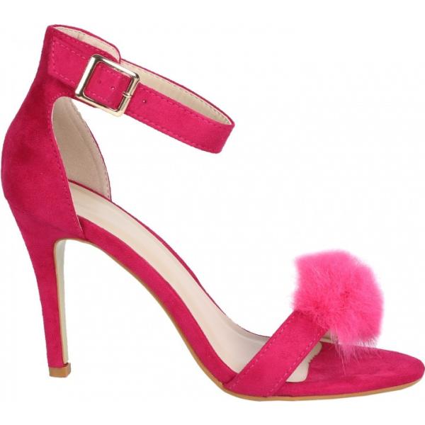 Scarpe col tacco in pelle sintetica rosa Lesara