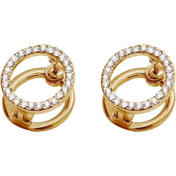 Orecchini con strass a clip oro Lesara