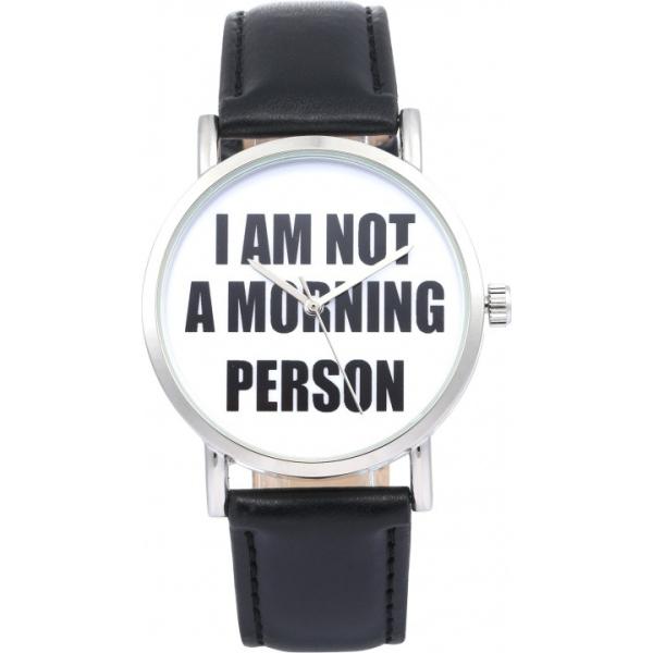 Orologio con cinturino nero Real_Leather