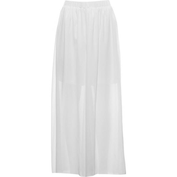 Pantalone a culottes chiffon tinta unita Lesara