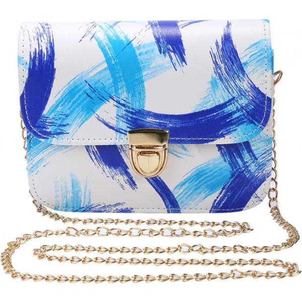 Borsa a tracolla blu Lesara