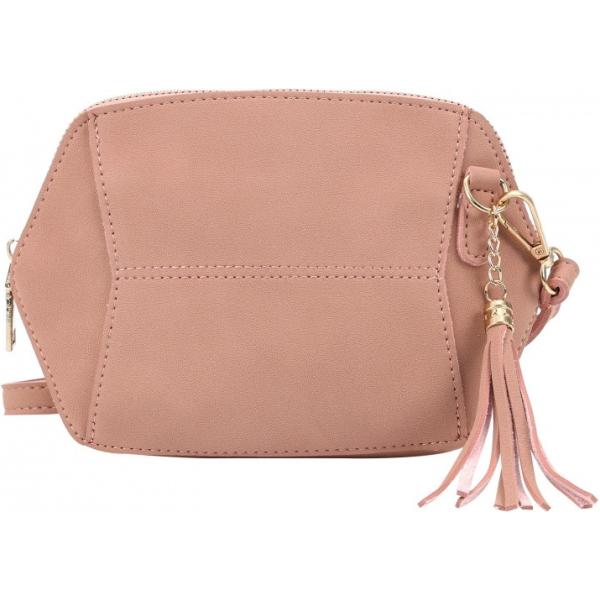 Borsa a tracolla rosa Lesara