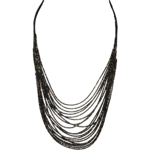 Collana con perline nero Lesara
