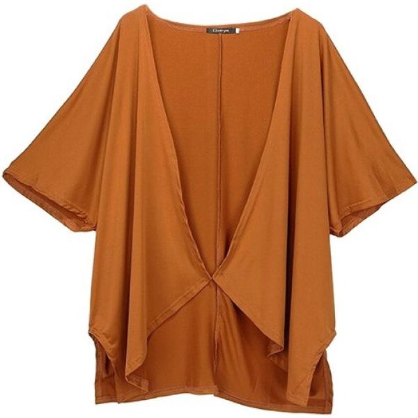 Cardigan cammello Lesara