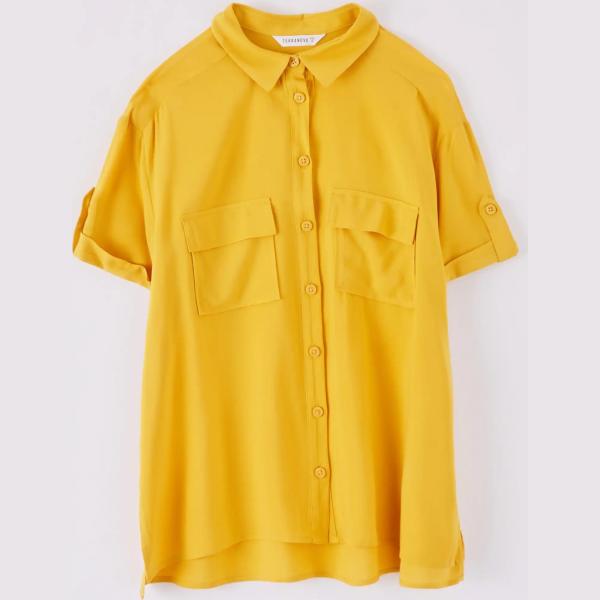 camisas de manga corta Terranova amarillo