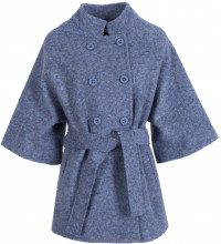 SORGENTE Cappotto doppiopetto in lana cotta con cinturino AZZURRO 29