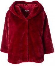 LIU-JO Ecopelliccia corta con cappuccio 91656RED
