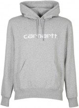 CARHARTT Felpa con cappuccio e logo frontale 8991BLACK/WH