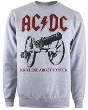 SCONOSCIUTO AC/DC About To Rock, Felpa Uomo, Grigio (Sport Grey Spo), (Taglia Produttore: Large)