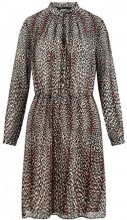 OODJI ULTRA oodji Ultra Donna Abitop in Tessuto Fluido con Chiusura a Goccia Davanti, Beige, IT 46 / EU 42 / L