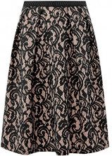 OODJI COLLECTION oodji Collection Donna Gonna in Pizzo con Cintura Elastica Decorativa, Nero, IT 42 / EU 38 / S