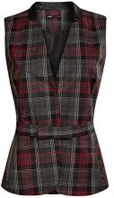 OODJI COLLECTION oodji Collection Donna Gilet con Cintura, Grigio, IT 48 / EU 44 / XL