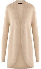 OODJI ULTRA oodji Ultra Donna Cardigan Lungo Senza Chiusura, Beige, IT 48 / EU 44 / XL