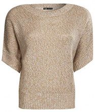 OODJI ULTRA oodji Ultra Donna Maglione in mélange con Maniche a Pipistrello, Beige, IT 38 / EU 34 / XXS