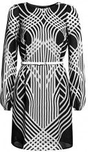 OODJI ULTRA oodji Ultra Donna Abito in Chiffon con Cintura, Nero, IT 40 / EU 36 / XS
