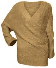 AIYUE AIYUE® Maglia Donna Scollato-V Croce Manica Lunga Casuale Pullover Allentato Maglione Maglieria Top Sweatshirt Elegante Sexy