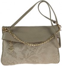 CLASSE REGINA Borsa a tracolla con dettagli in metallo talpa
