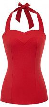 BELLE POQUE Belle Poque Maglietta Camicia Donna Camicia T-Shirt Camicia T-Shirt da Donna Rosso Estate (BP610-2-2)