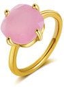 AILORIA Anello ÉGLANTINE ''Gold 50 Rosa Chalcedon''