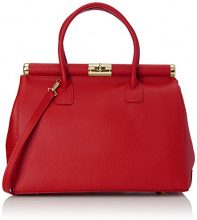 CHICCA BORSE Chicca Borse 8005, Borsa a mano Donna, Rosso, 35 cm