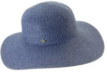 SEEBERGER Seeberger Serie Susi, Cappelli da Sole Donna, Blau (Stahl 0064), Taglia Unica