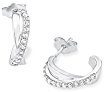 AMOR Amor Orecchini per donna a cerchio in argento 925 rodiato con zirconi bianchi – 526852