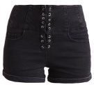 NEW LOOK New Look CORSET LACE FRONT Shorts di jeans black