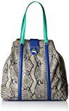 CAVALLI CavalliLarge shopping bag Luxe Cruise 003 - Borsa shopper Donna , Multicolore (Mehrfarbig (Royal Blue/Green F64)), 38x38x22 cm (B x H x T)